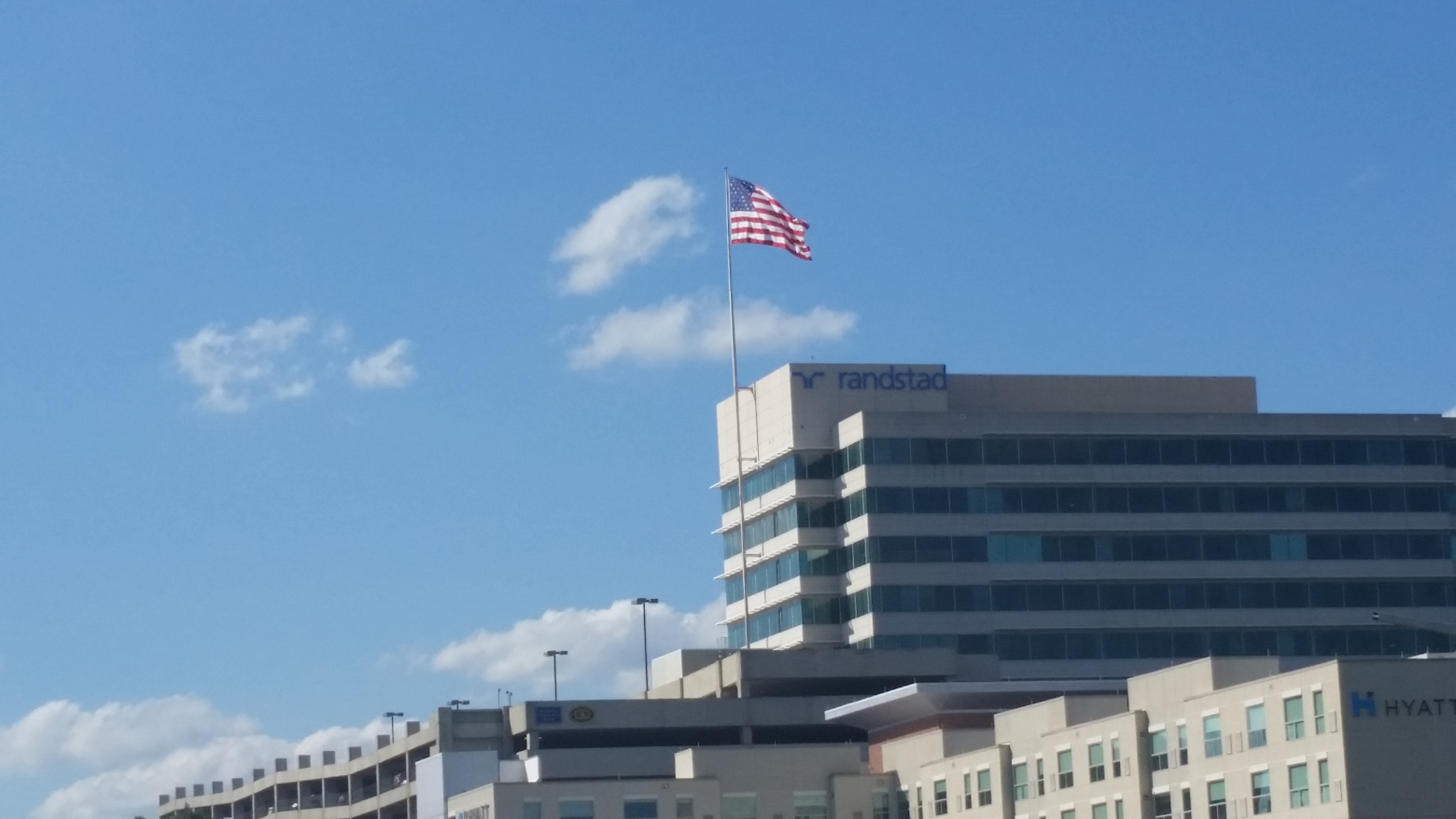 On a gorgeous Georgia summer day this week, the American flag waved vigorously to passersby on I-75 in Marietta, Ga.