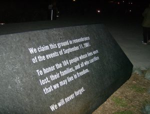 The memorial at the Pentagon in Washington, D.C., for the victims of the September 11, 2001 terrorist attack.