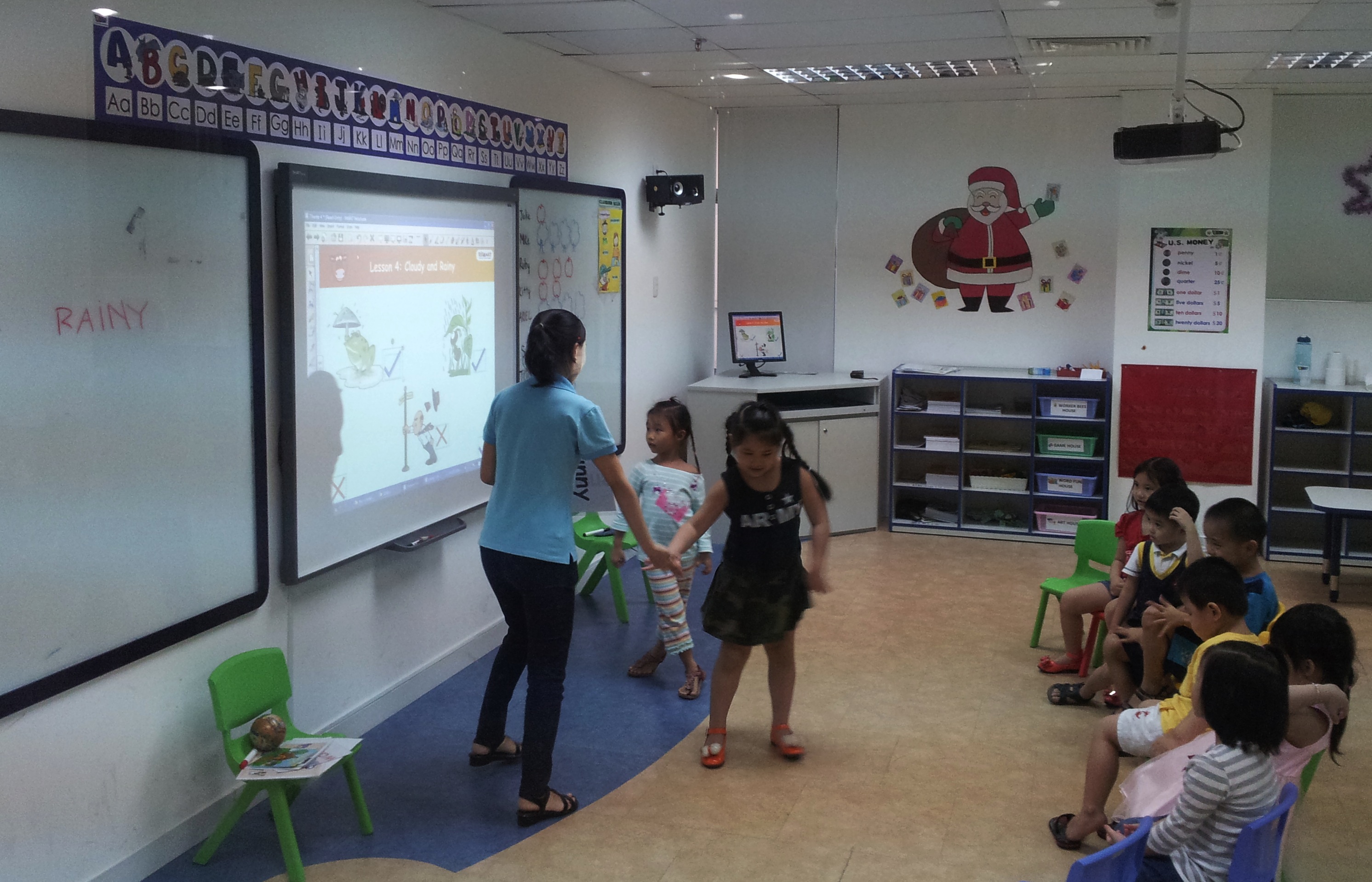 A classroom at RISE, an English language learning program in Vietnam.  