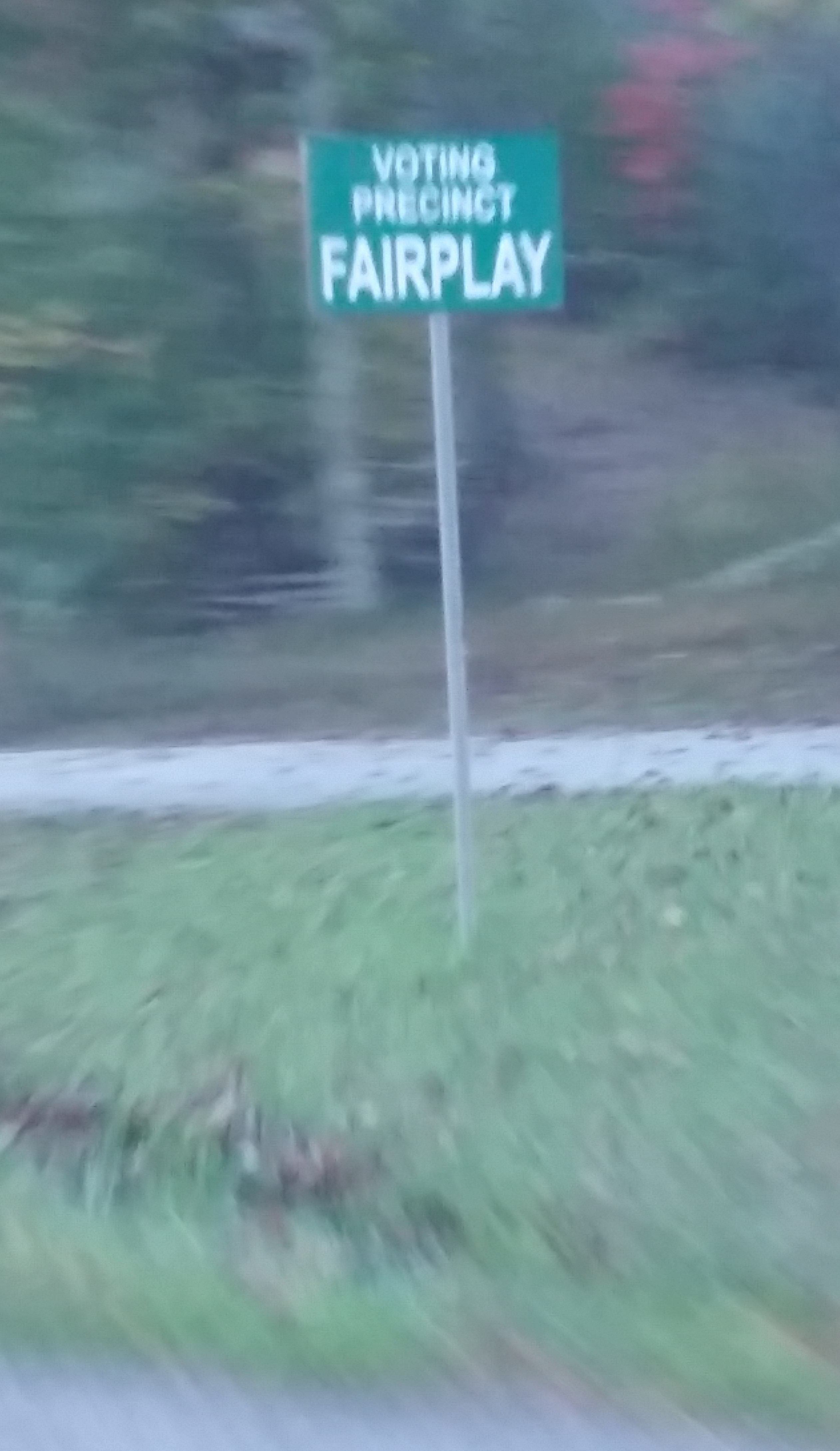 Benita Dodd passed this precinct sign in Habersham County this past weekend. Were hopeful for fair play in elections in Georgia, where early voting has begun.